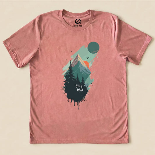 Hike Tee T-Shirt Heather Mauve / S Stay Wild Shirt