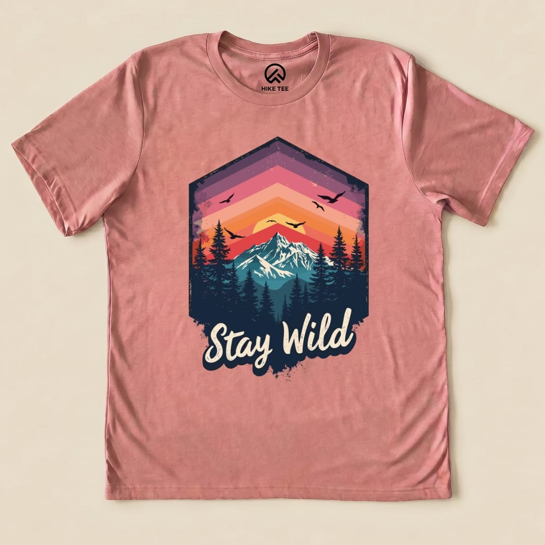 Stay Wild Shirt Hike Tee T-Shirt Heather Mauve / S