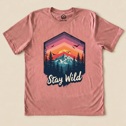 Stay Wild Shirt Hike Tee T-Shirt Heather Mauve / S
