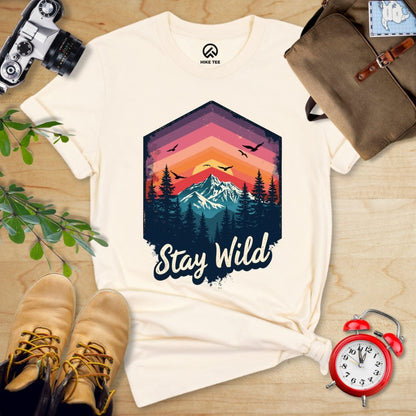 Hike Tee T-Shirt Natural / S Stay Wild Shirt