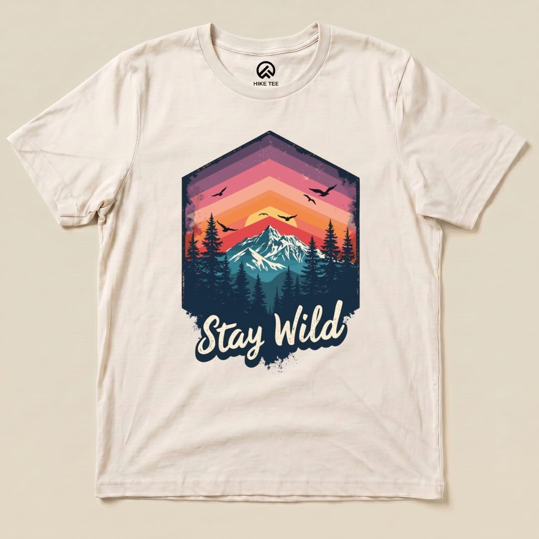Stay Wild Shirt Hike Tee T-Shirt Natural / S