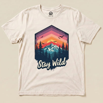 Stay Wild Shirt Hike Tee T-Shirt Natural / S