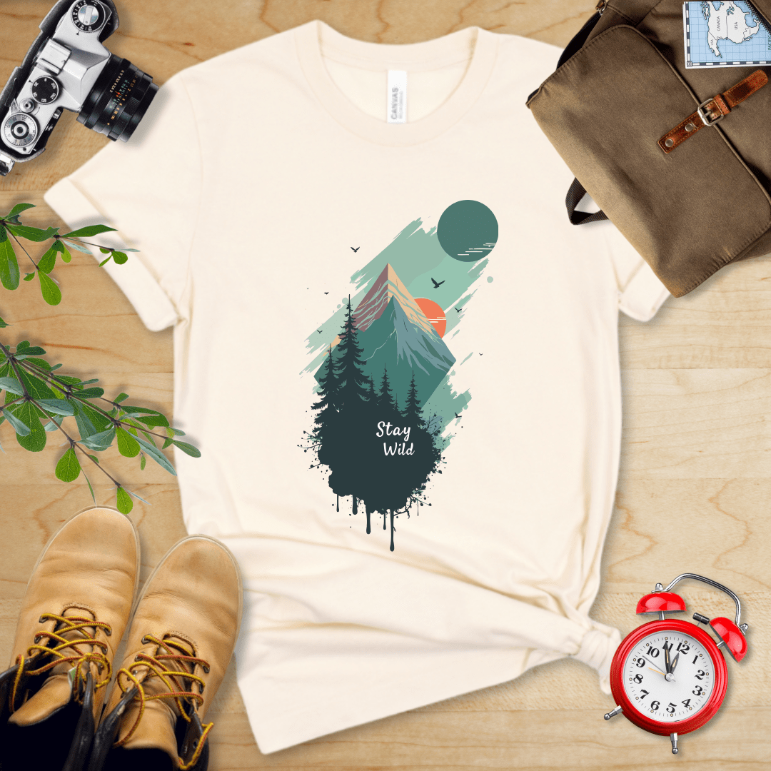 Hike Tee T-Shirt Natural / S Stay Wild Shirt