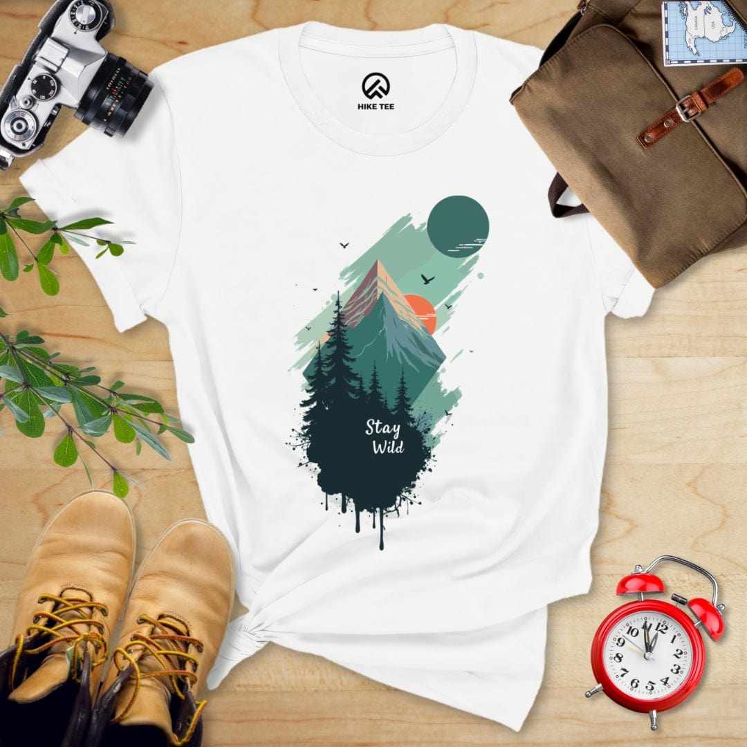 Hike Tee T-Shirt White / S Stay Wild Shirt