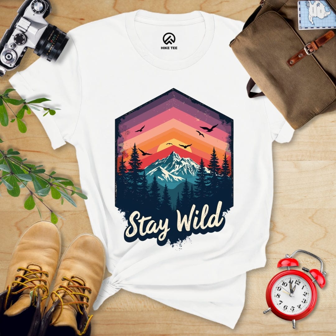 Hike Tee T-Shirt White / S Stay Wild Shirt