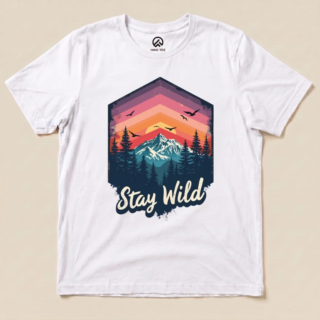 Stay Wild Shirt Hike Tee T-Shirt White / S