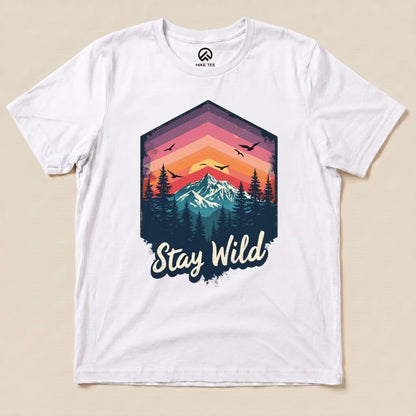 Stay Wild Shirt Hike Tee T-Shirt White / S