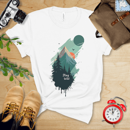 Hike Tee T-Shirt White / S Stay Wild Shirt