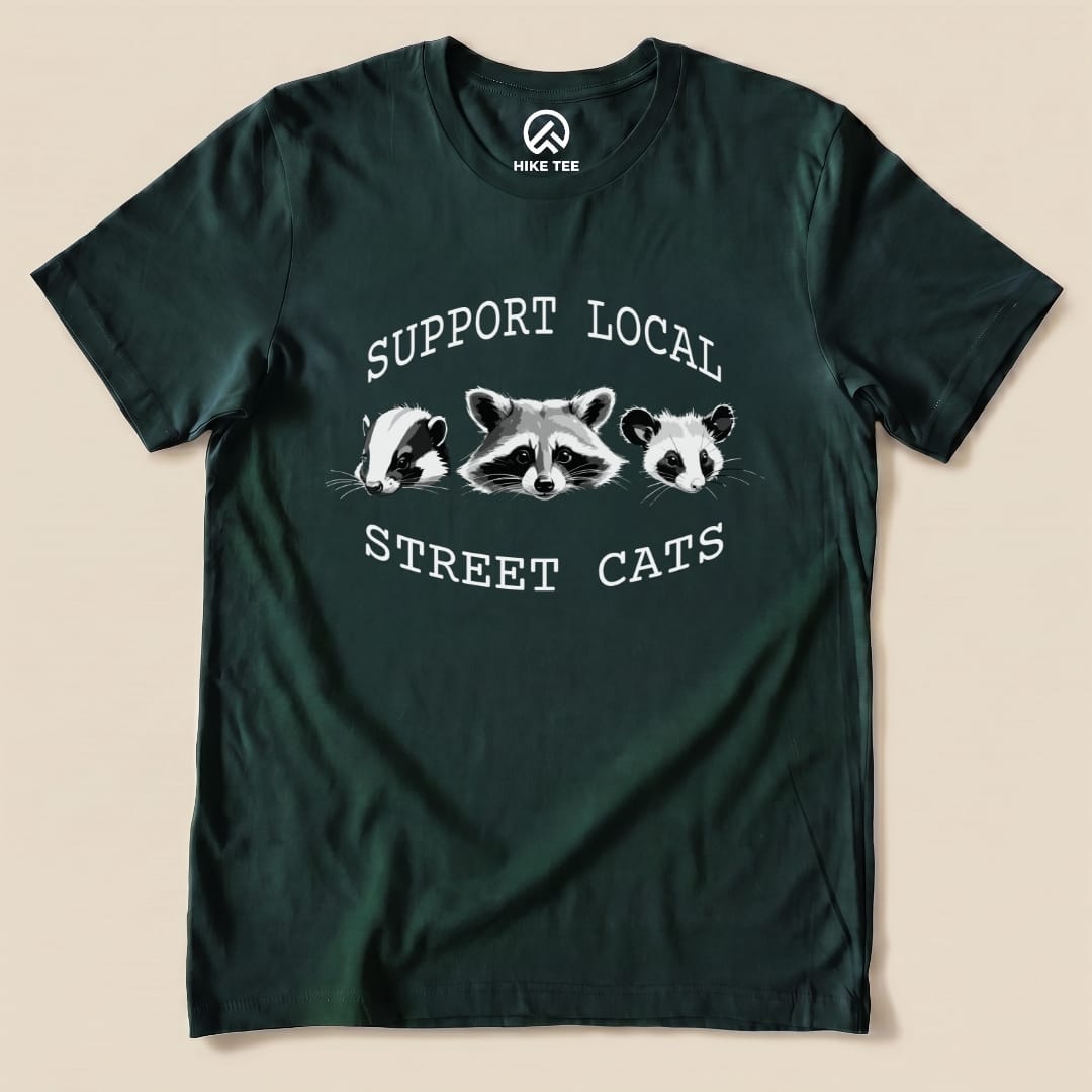 Street Cats Possum Raccoon Shirt Hike Tee T-Shirt Forest / S