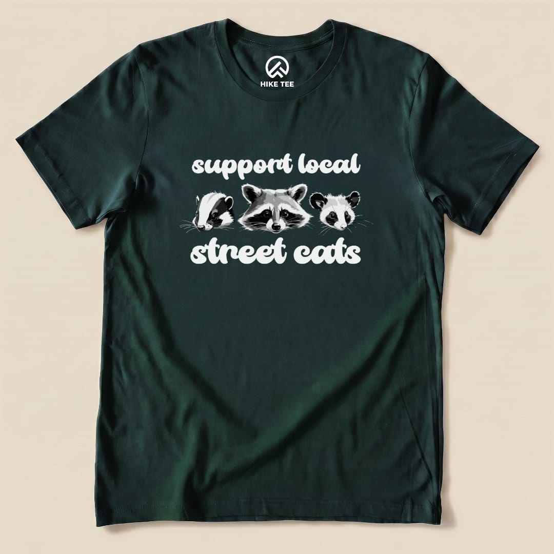 Street Cats Raccon Possum Shirt Hike Tee T-Shirt Forest / S