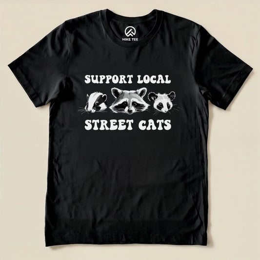 Street Cats Shirt Hike Tee T-Shirt Black / S