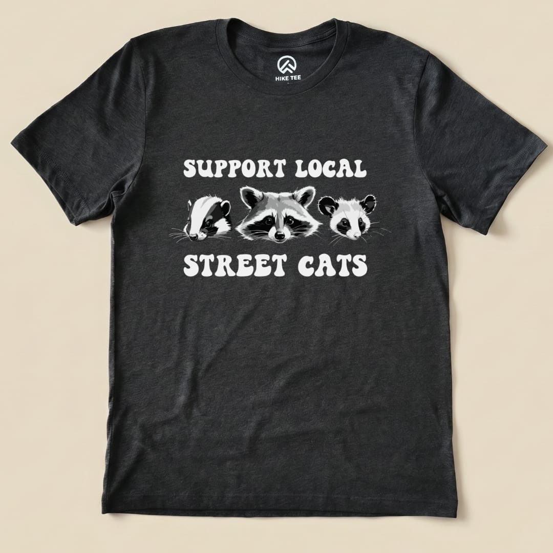 Street Cats Shirt Hike Tee T-Shirt Dark Grey Heather / S