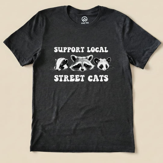 Street Cats Shirt Hike Tee T-Shirt Dark Grey Heather / S