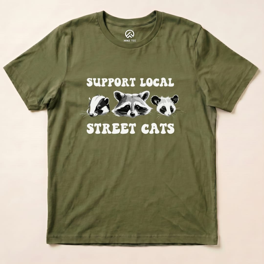 Street Cats Shirt Hike Tee T-Shirt Military Green / S