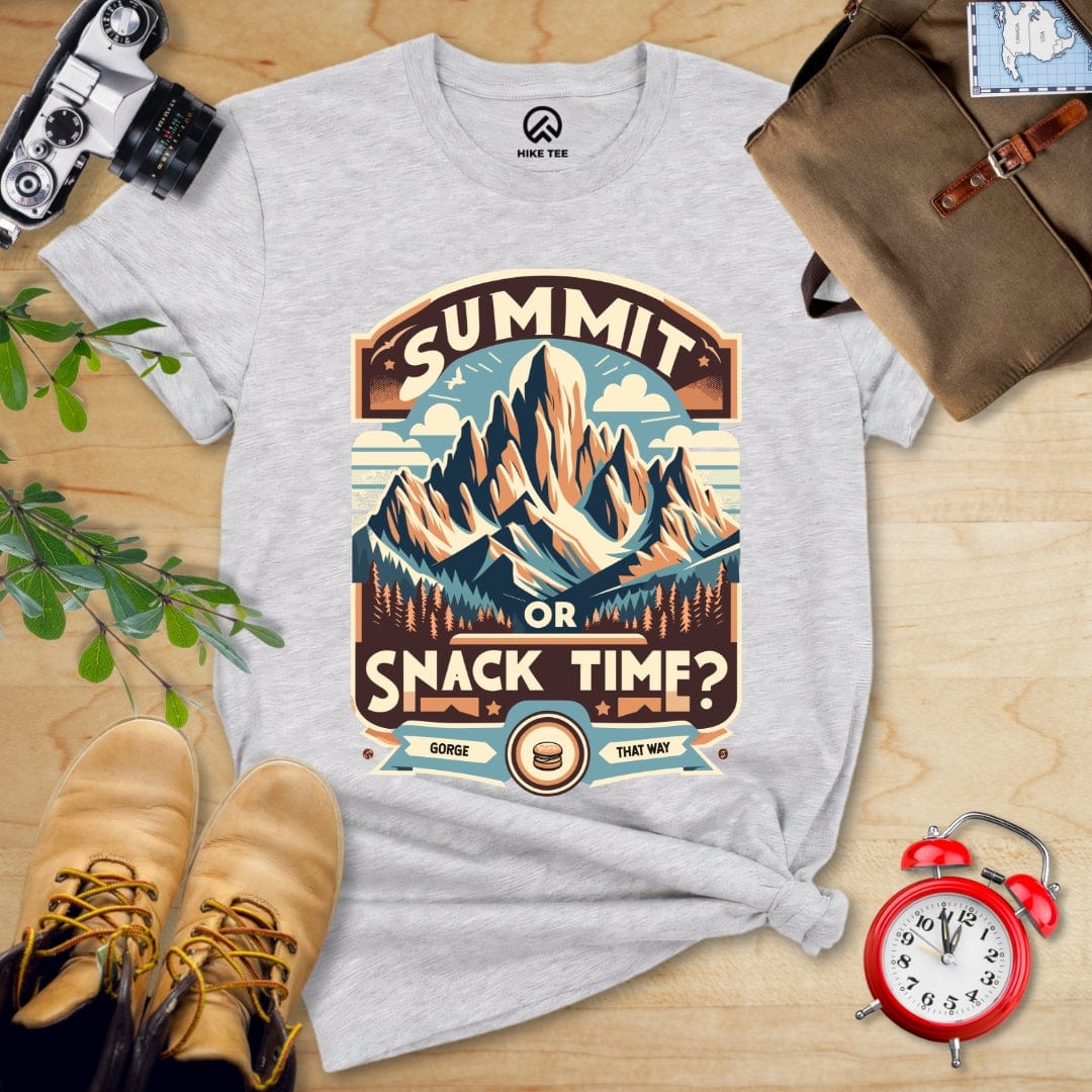 Hike Tee T-Shirt Athletic Heather / S Summit Or Snack Time Shirt