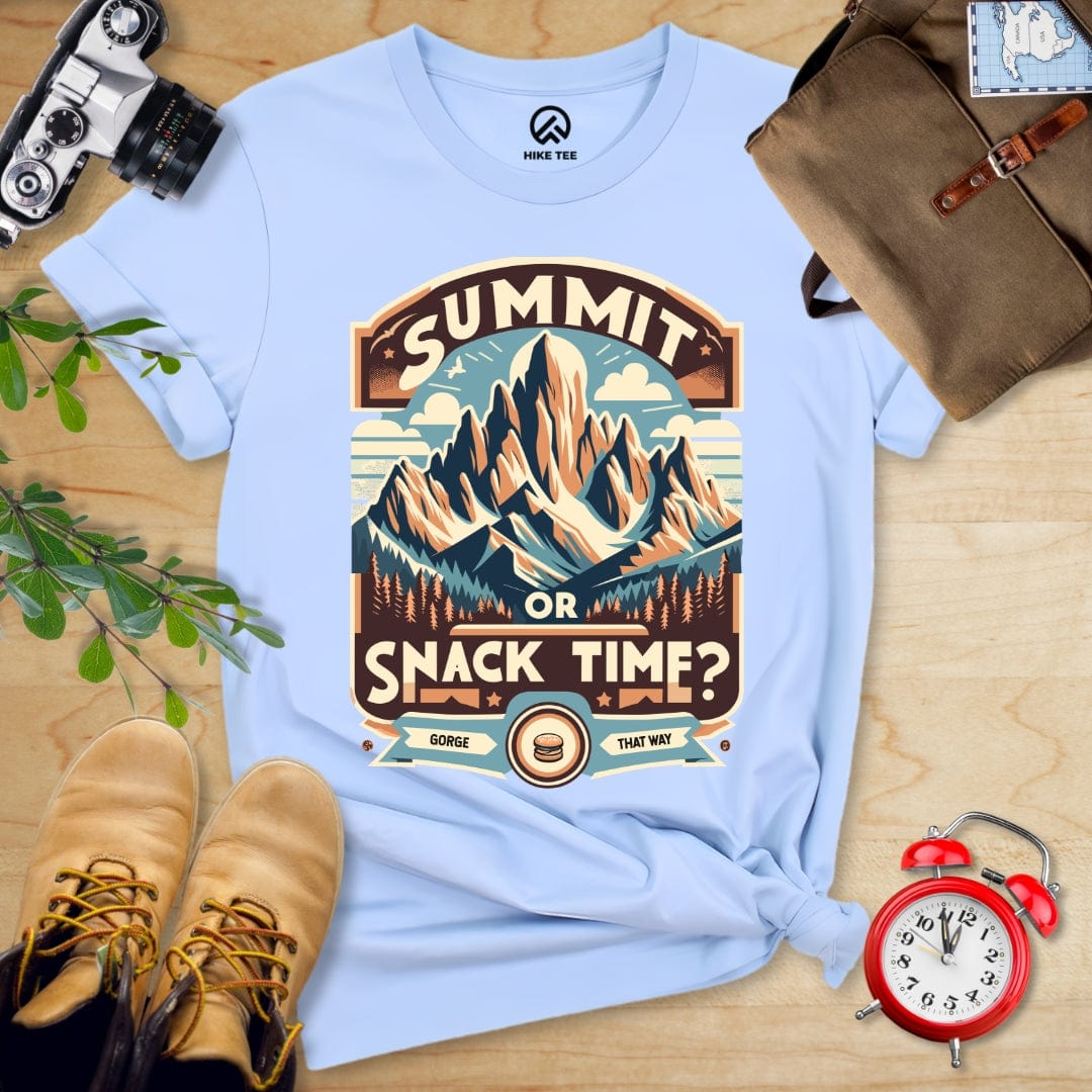 Hike Tee T-Shirt Baby Blue / S Summit Or Snack Time Shirt