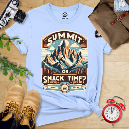 Hike Tee T-Shirt Baby Blue / S Summit Or Snack Time Shirt