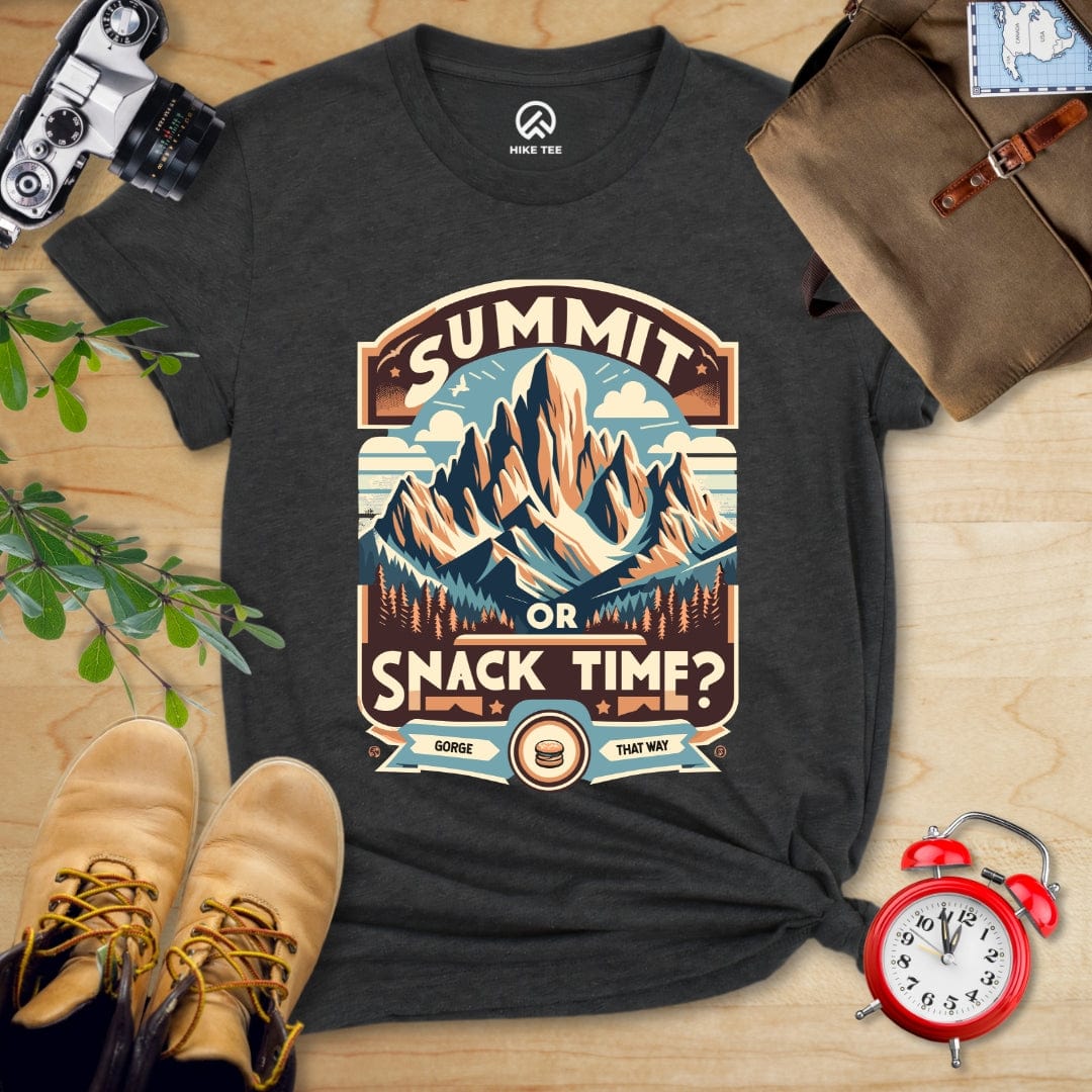 Hike Tee T-Shirt Dark Grey Heather / S Summit Or Snack Time Shirt