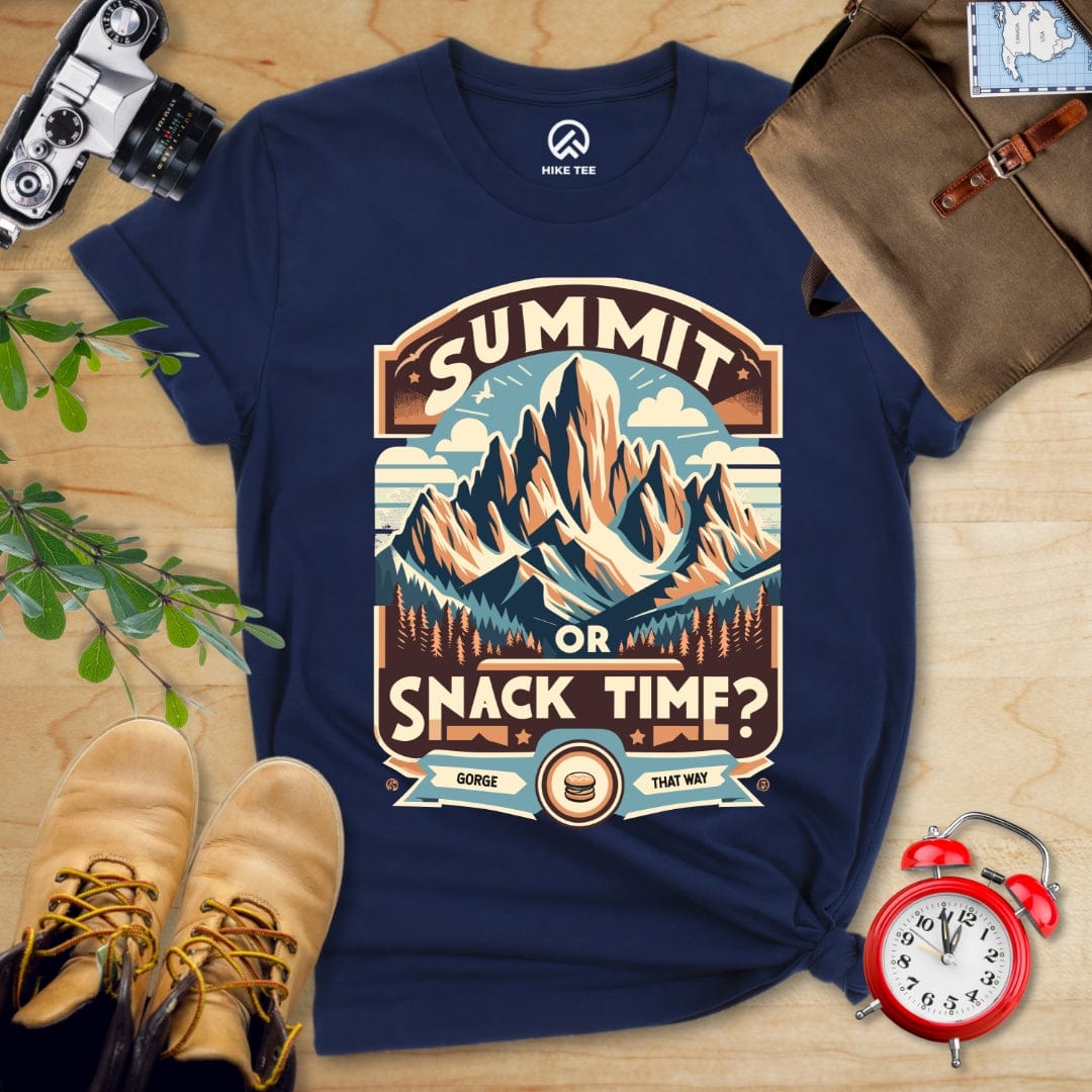 Hike Tee T-Shirt Navy / S Summit Or Snack Time Shirt