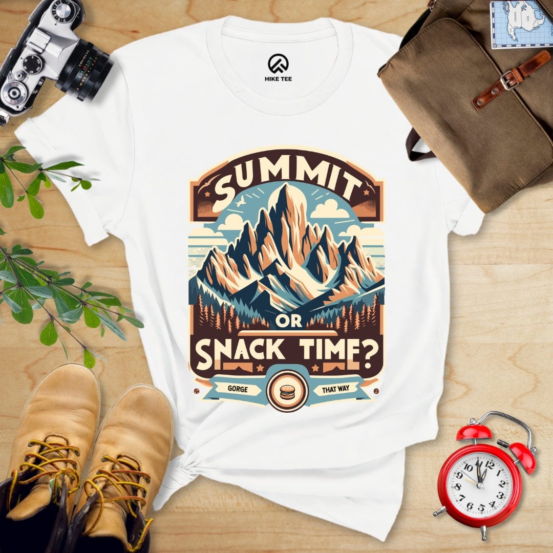 Hike Tee T-Shirt White / S Summit Or Snack Time Shirt
