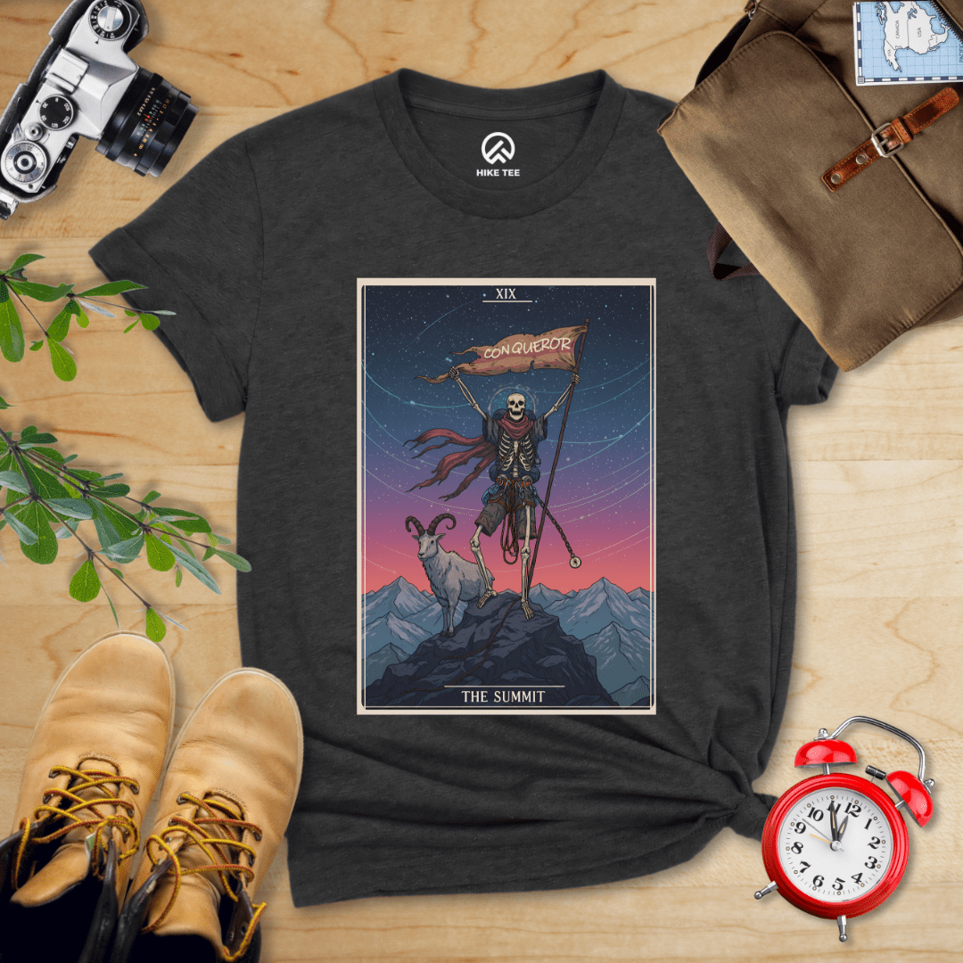 Hike Tee T-Shirt Dark Grey Heather / S Summit Tarrot Card Shirt
