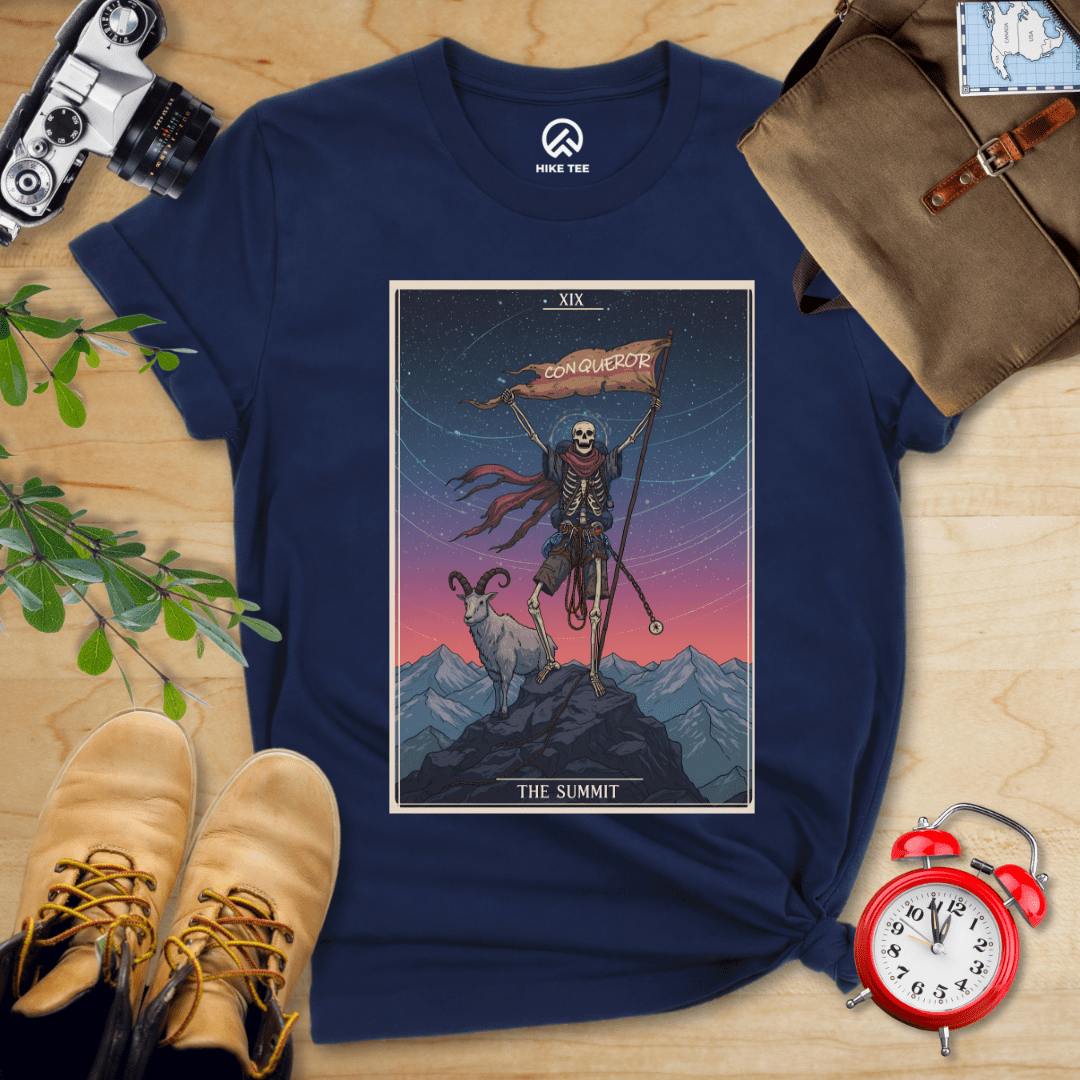 Hike Tee T-Shirt Navy / S Summit Tarrot Card Shirt