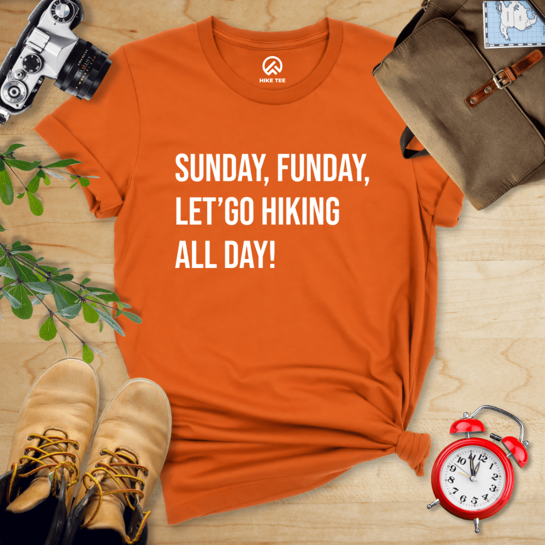 Printify T-Shirt Autumn / S Sunday, Funday Hiking Shirt