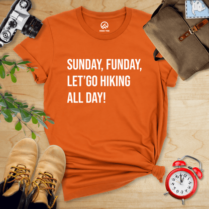 Printify T-Shirt Autumn / S Sunday, Funday Hiking Shirt