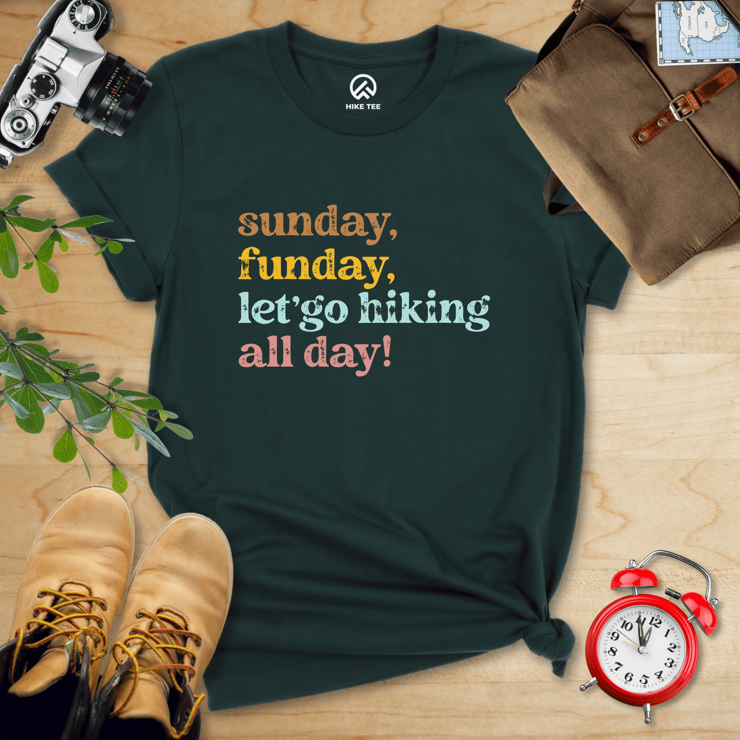 Printify T-Shirt Forest / S Sunday, Funday Hiking Shirt
