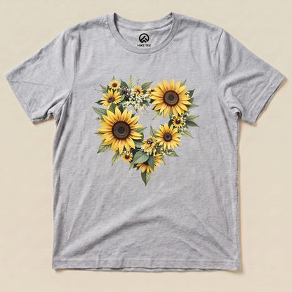 Sunflower Heart Shirt Hike Tee T-Shirt Athletic Heather / S