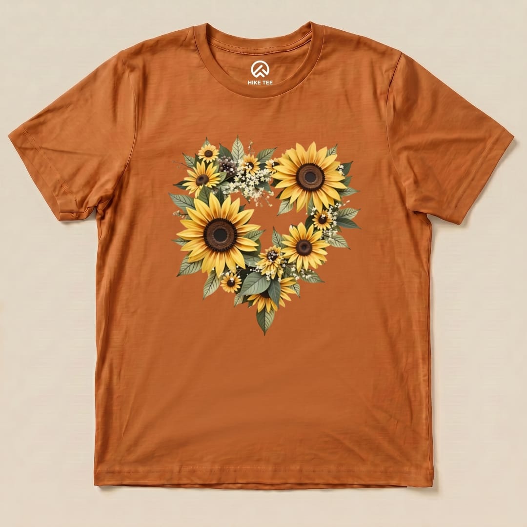 Sunflower Heart Shirt Hike Tee T-Shirt Autumn / S