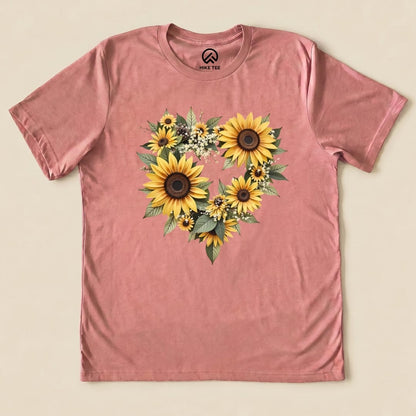 Sunflower Heart Shirt Hike Tee T-Shirt Heather Mauve / S