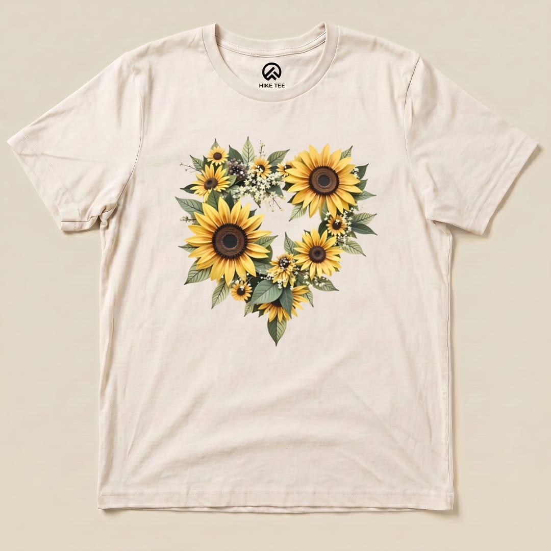 Sunflower Heart Shirt Hike Tee T-Shirt Natural / S