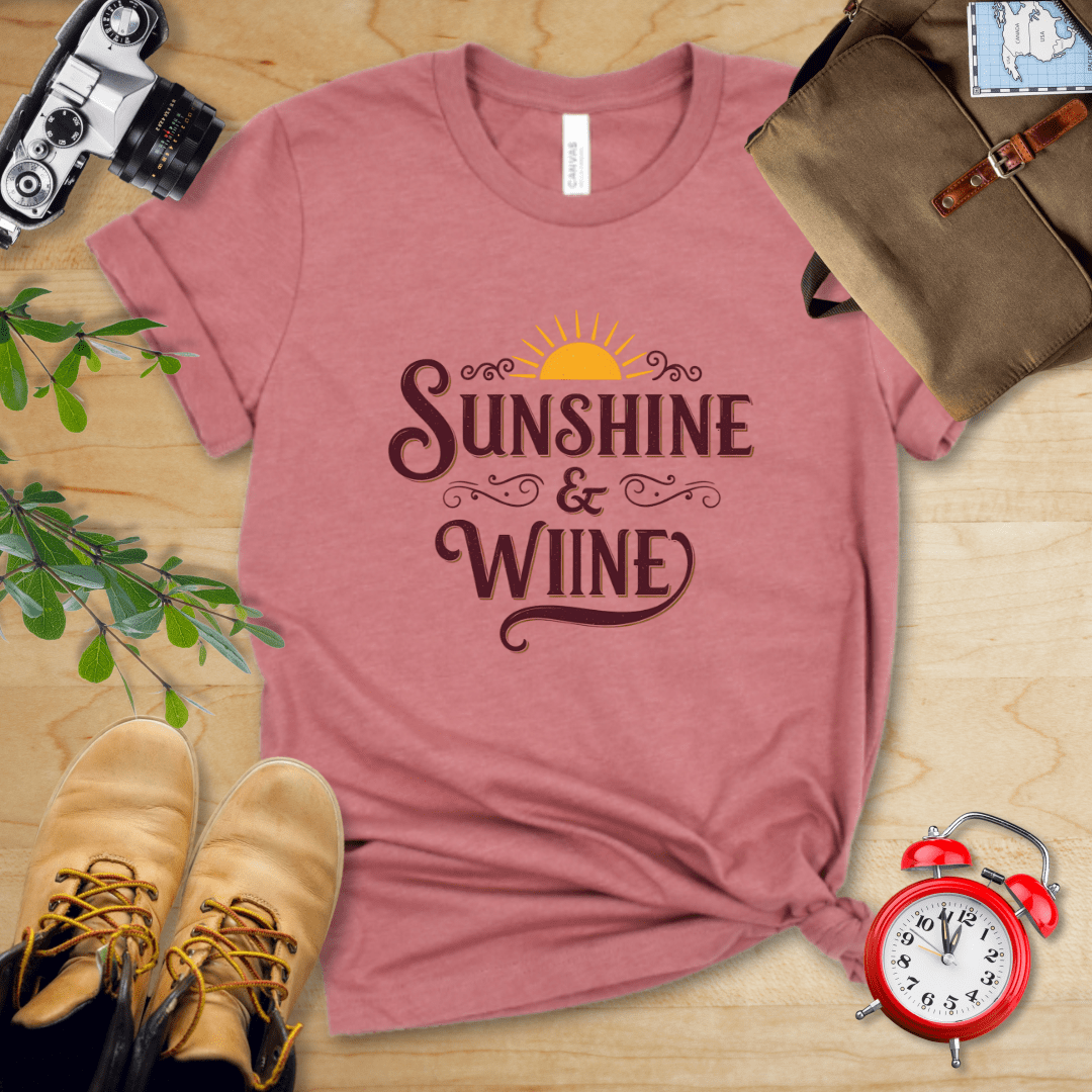 Hike Tee T-Shirt Heather Mauve / S Sunshine and Wine Shirt