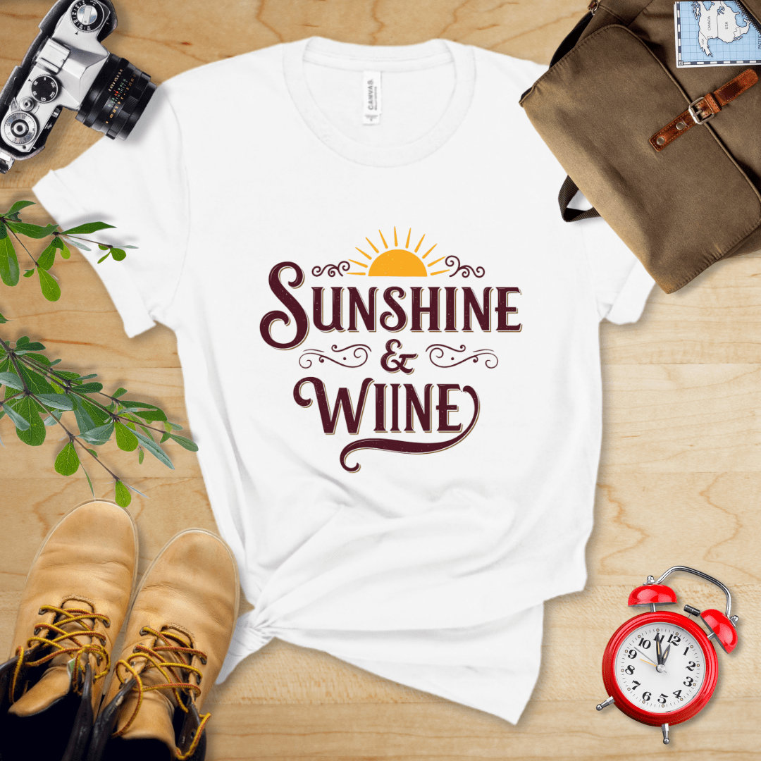 Hike Tee T-Shirt White / S Sunshine and Wine Shirt