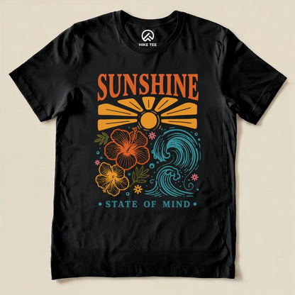 Sunshine Summer Shirt Hike Tee T-Shirt Black / S