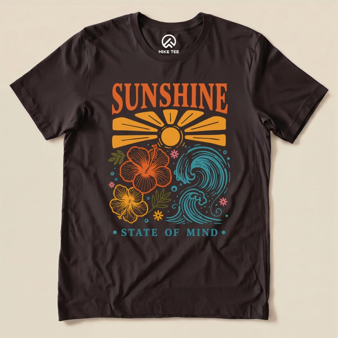 Sunshine Summer Shirt Hike Tee T-Shirt Brown / S
