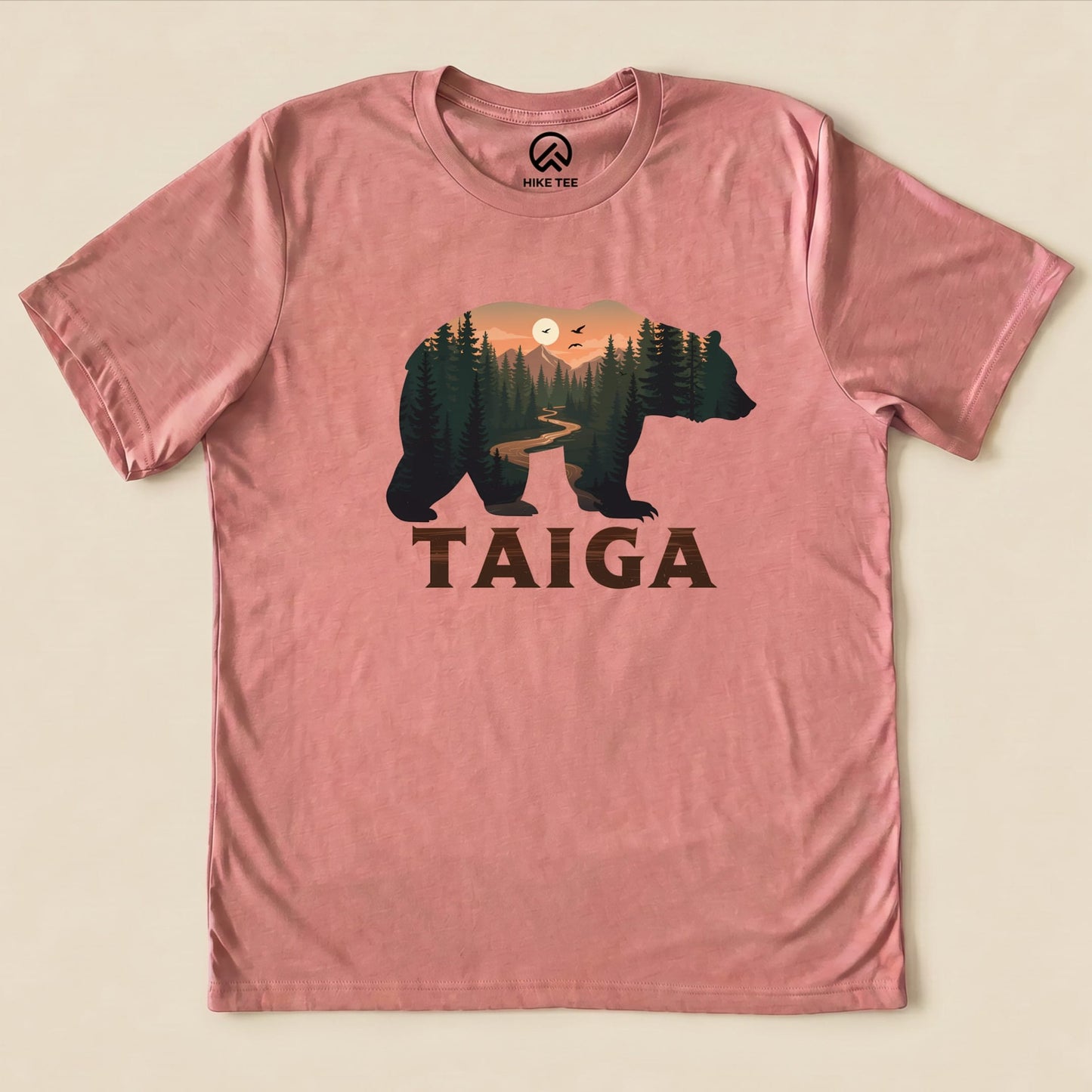 Hike Tee T-Shirt Heather Mauve / S Taiga Bear Shirt