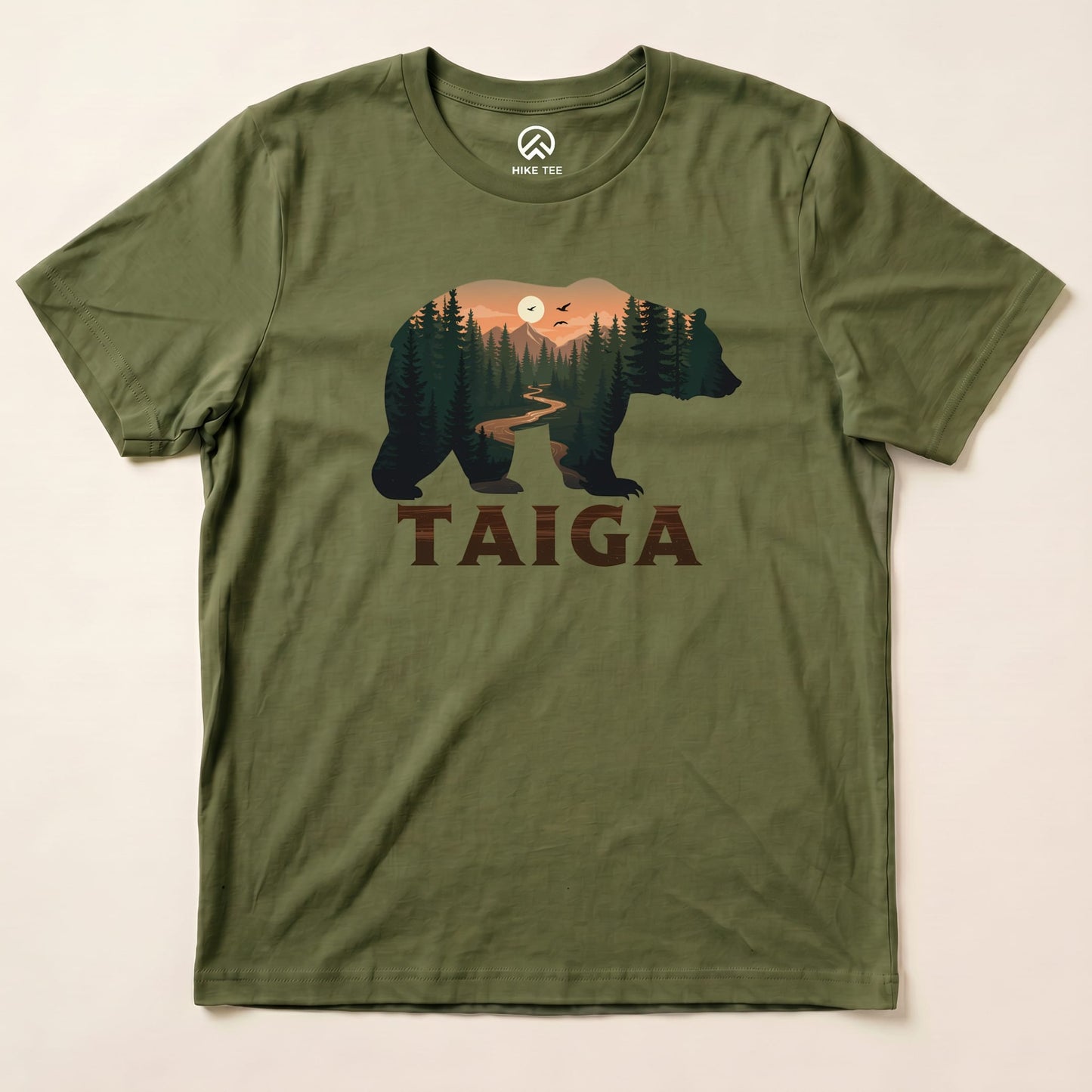 Hike Tee T-Shirt Military Green / S Taiga Bear Shirt