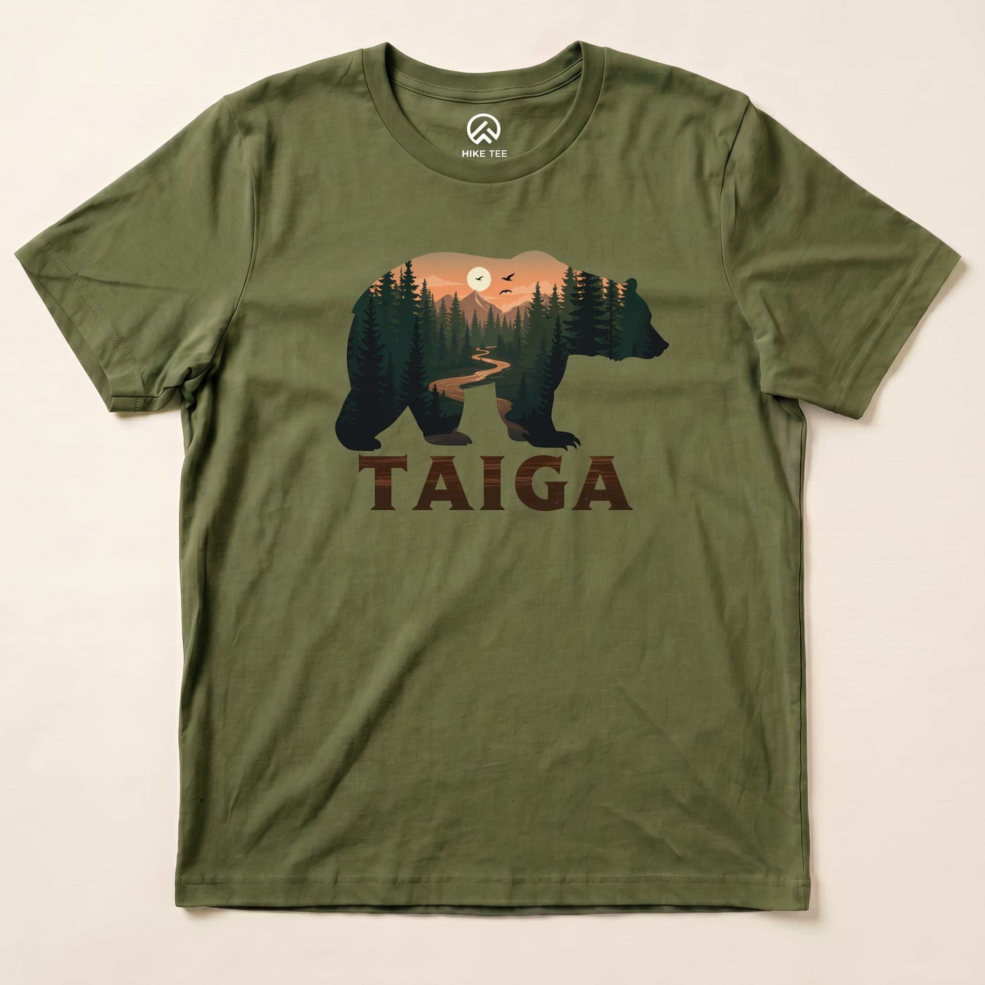 Hike Tee T-Shirt Military Green / S Taiga Bear Shirt