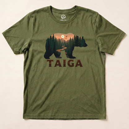Hike Tee T-Shirt Military Green / S Taiga Bear Shirt
