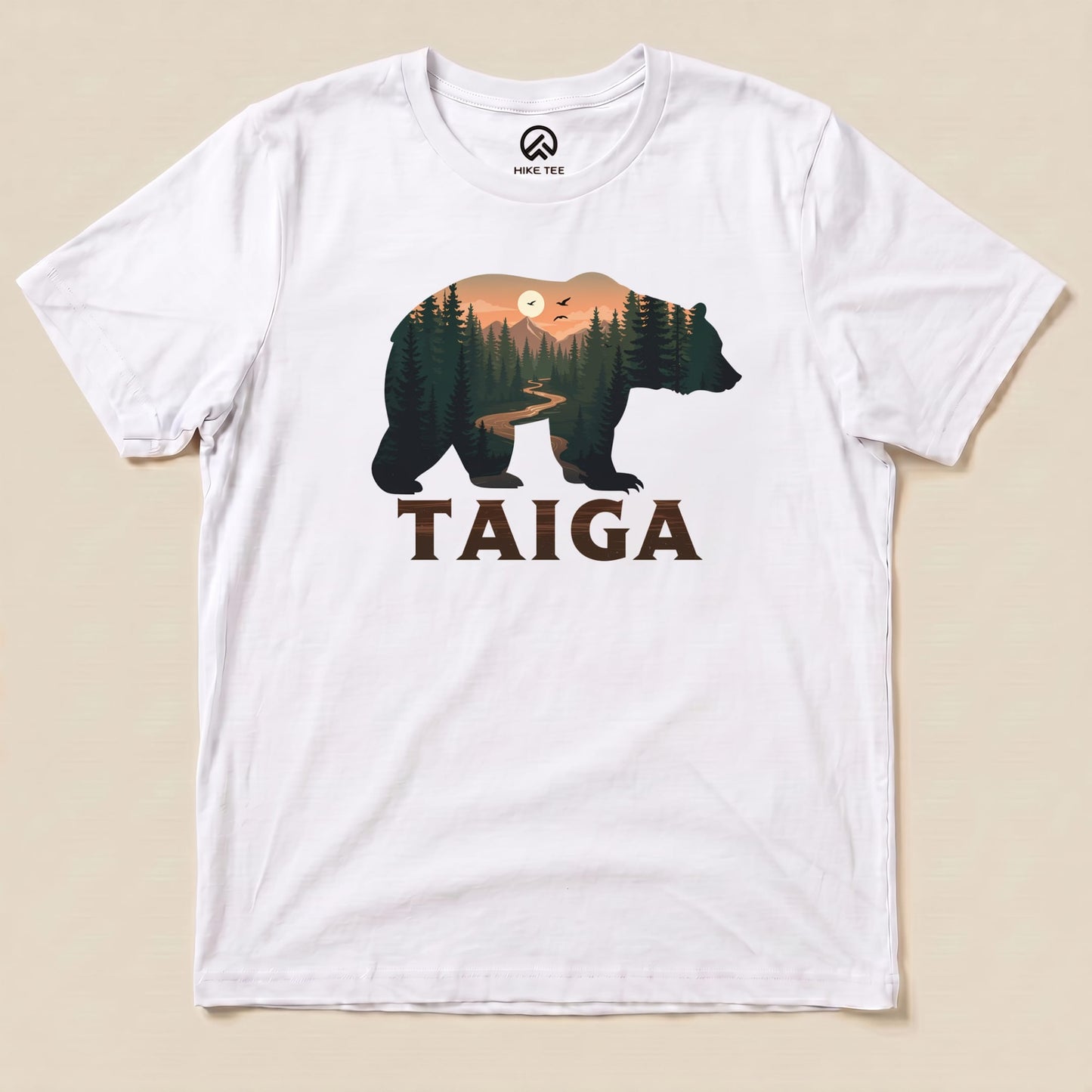 Hike Tee T-Shirt White / S Taiga Bear Shirt
