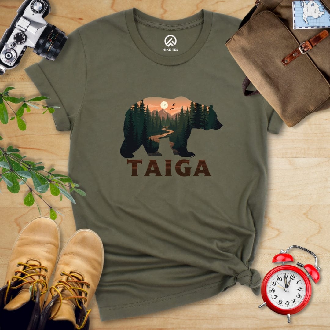 Printify T-Shirt Military Green / S Taiga Shirt
