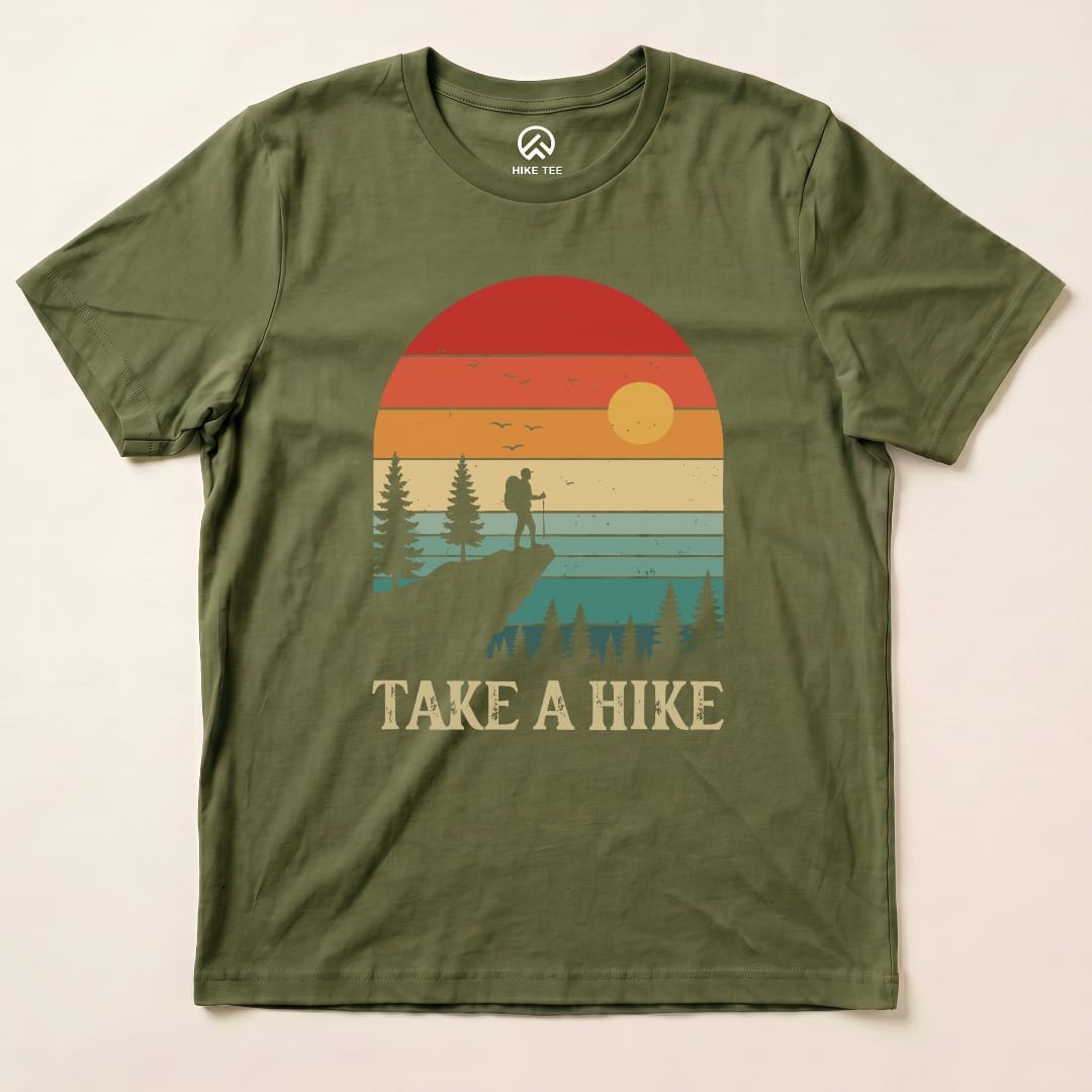Hike Tee T-Shirt Military Green / S Take a Hike Hiking Shirt