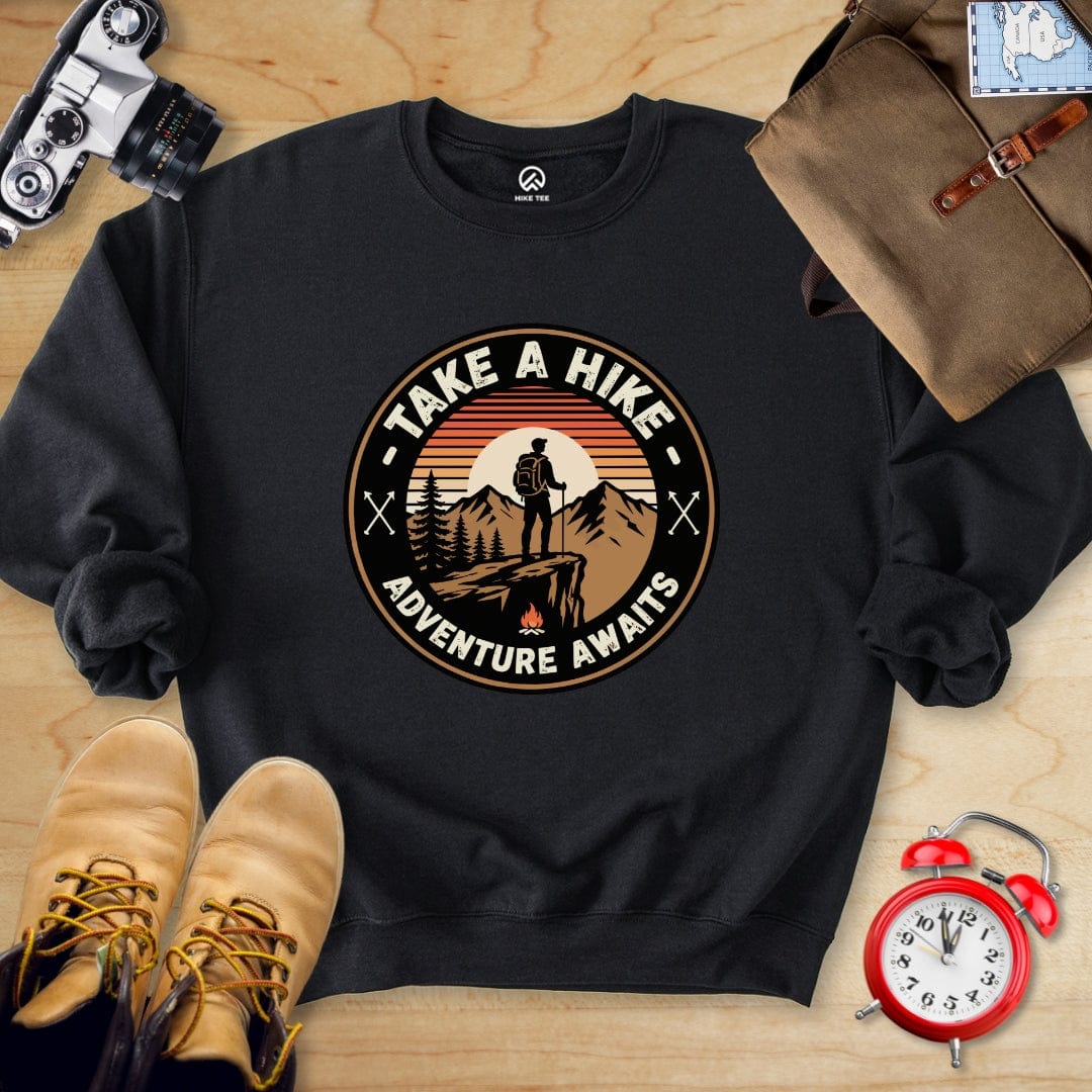 Hike Tee Sweatshirt Black / S Take a Hike Retro Sweatshirt