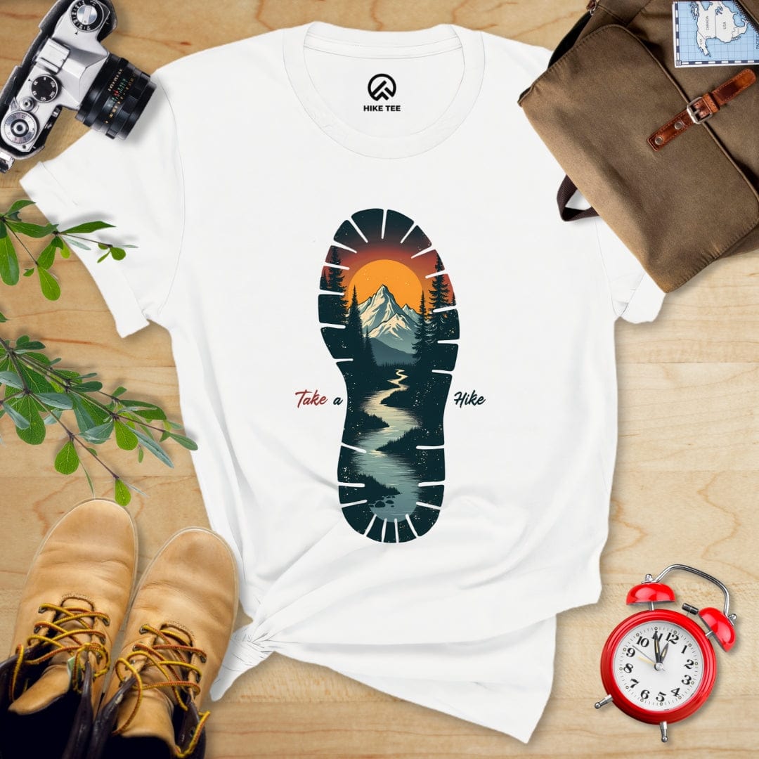 Hike Tee T-Shirt White / S Take A Hike Shirt