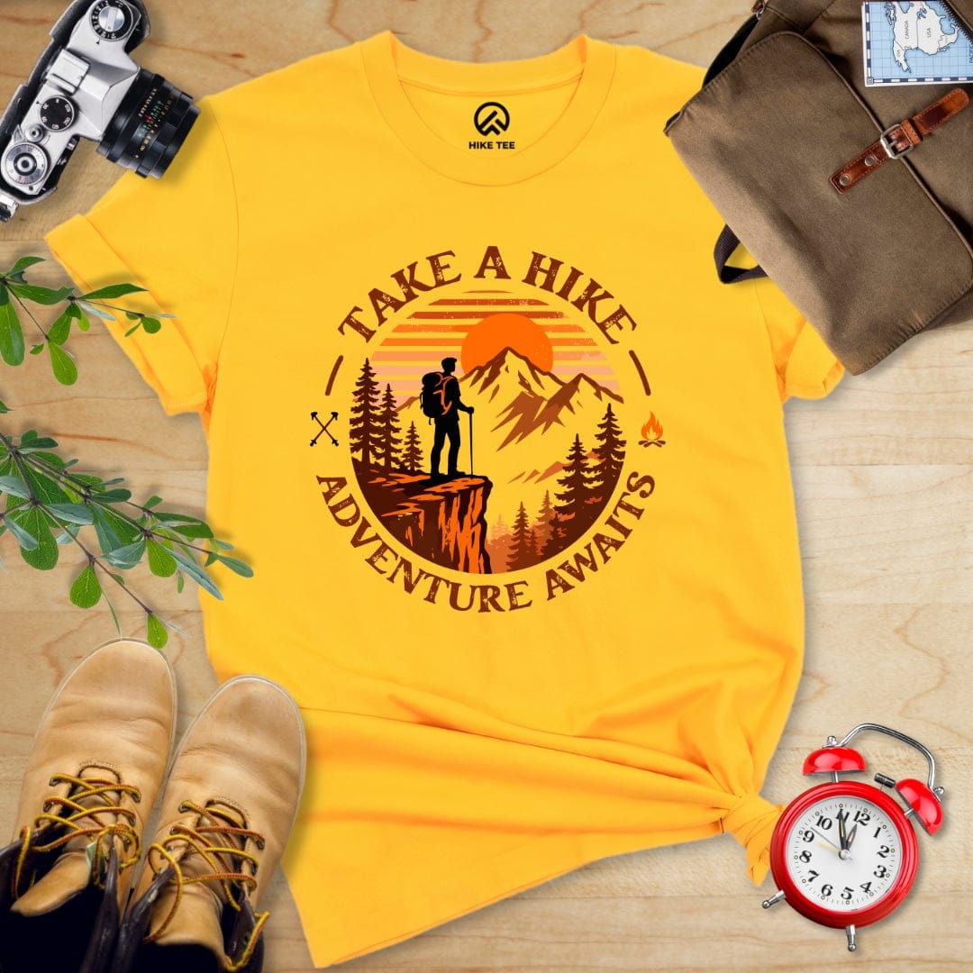 Hike Tee T-Shirt Gold / S Take a Hike Sunset Shirt