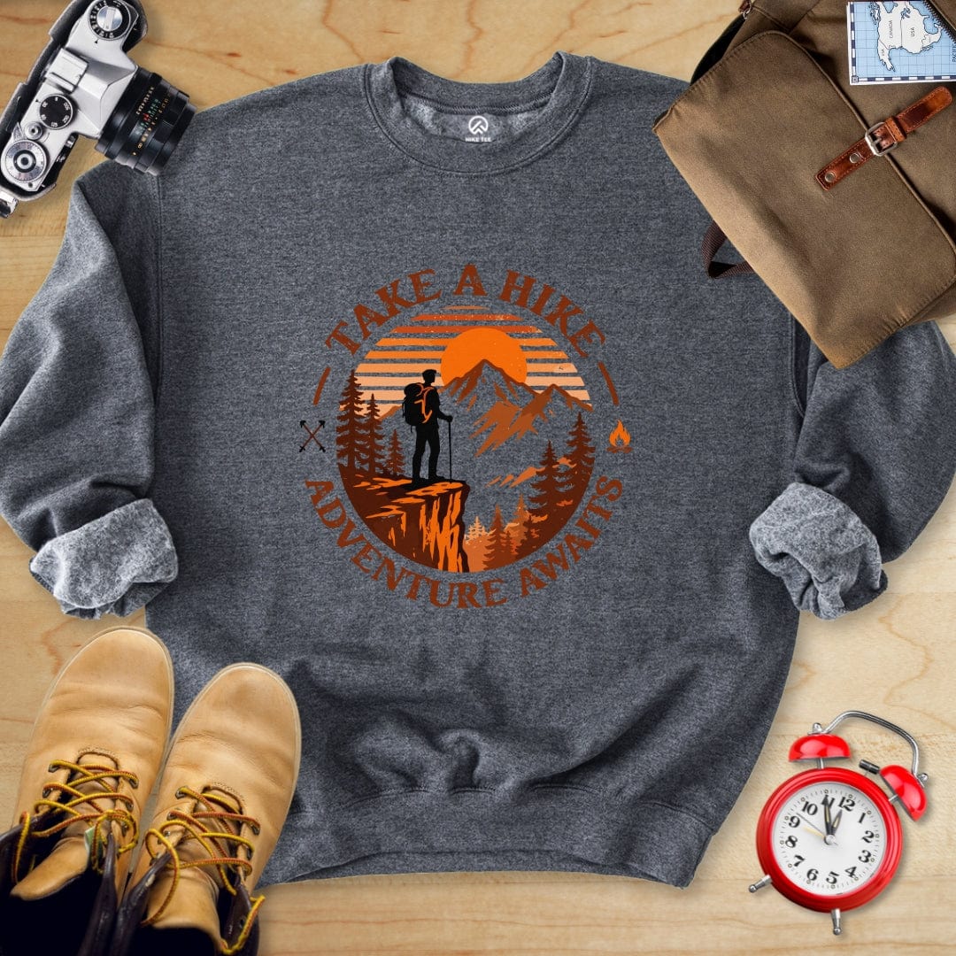Hike Tee Sweatshirt S / Dark Heather Take a Hike Sunset Sweatshirt