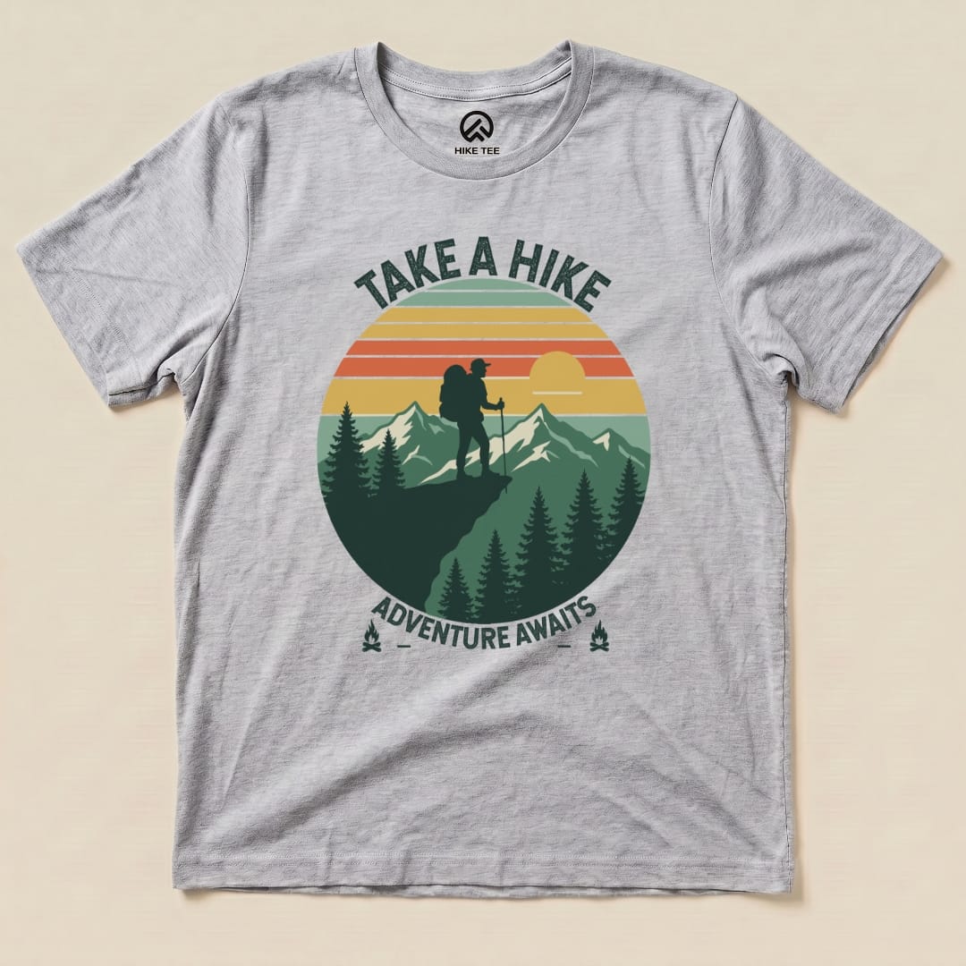 Hike Tee T-Shirt Athletic Heather / S Take a Hike Vinrage Shirt
