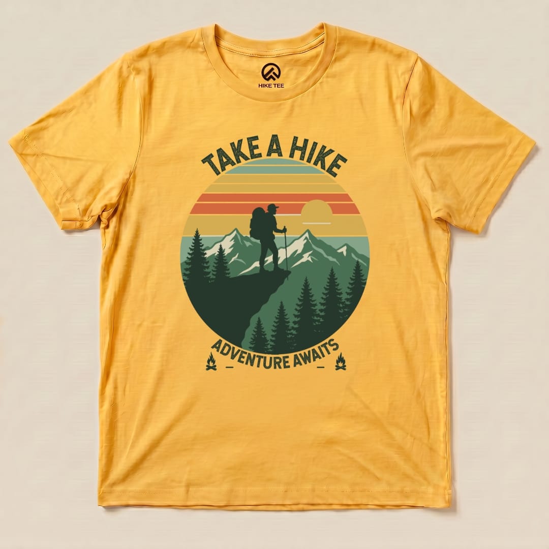 Hike Tee T-Shirt Gold / S Take a Hike Vinrage Shirt